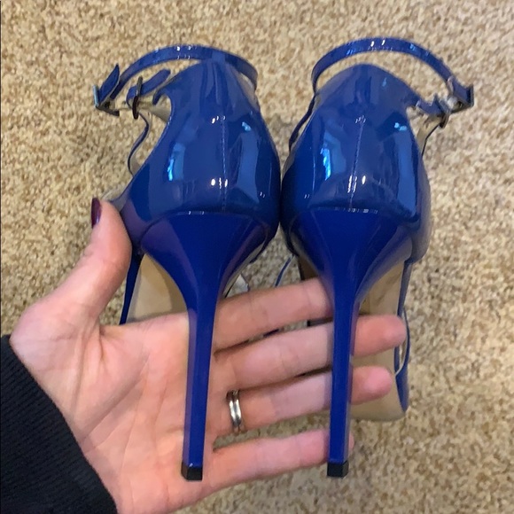 Jimmy choo lance wavy strap sandal blue - Picture 3 of 5